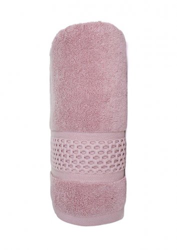 Samostatný ručník Asti s gramáží až 550g/m2 barvy růžové s jemnou bordurou
