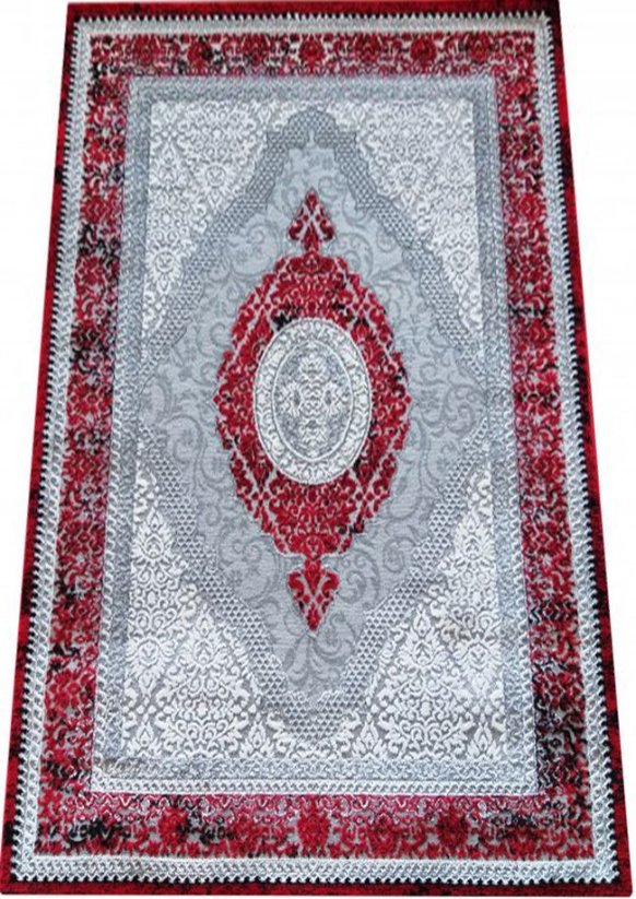 Kusový koberec ANGORA  01  šedočervený