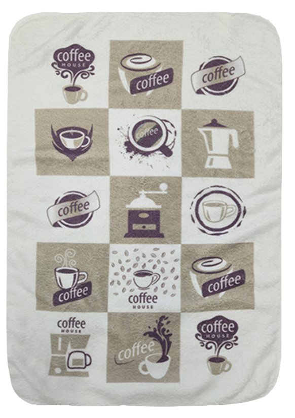 Mikrovlákno utěrka 40x60cm Coffee kostka