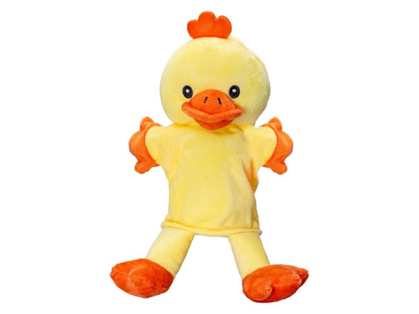 Maňásek zvířátko 25cm - káčátko žluté