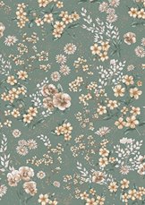 Bavlněné povlečení Lux 140x200+70x90cm - Drobné béžové květinky natura detail