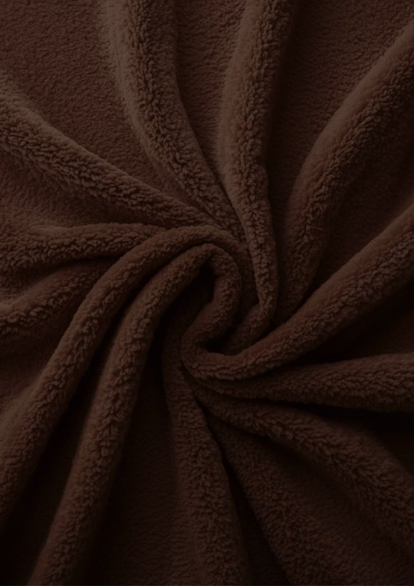 Fleecové, polar prostěradlo s gumičkou 90x200cm - hnědé