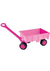 Dětský plastový tahací vozík vlečka pro děti Wader růžový 60kg 95cm