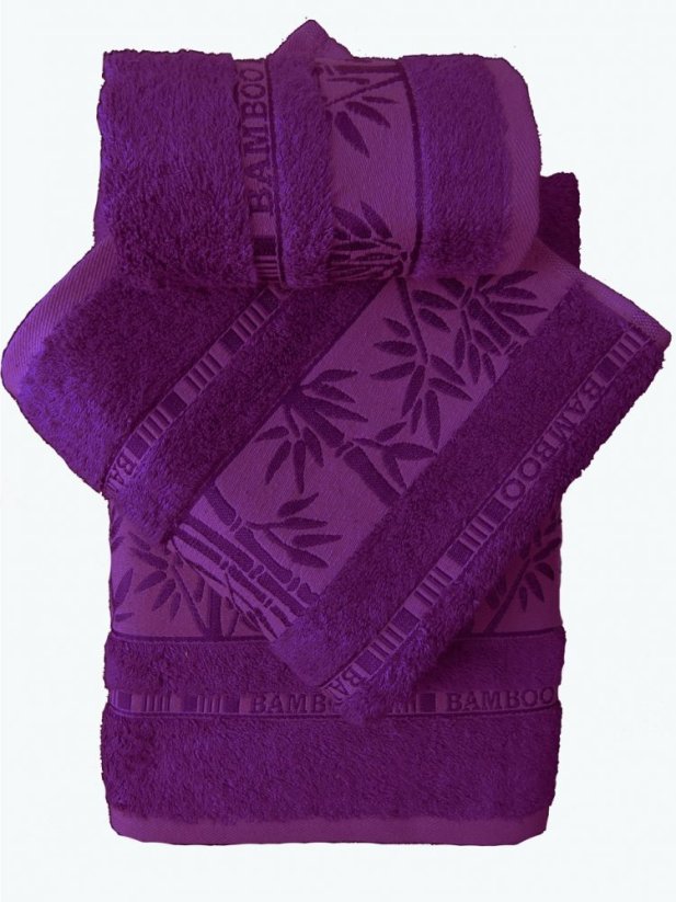 Bamboo ručník 50x95 v barvě fialové