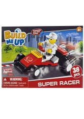 Satvebnice Build me up racer závodní autíčko červené s panáčkem 38ks kostek