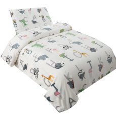 Mikroplyšové povlečení 140x200 + 70x90 - Písmenka Abcd