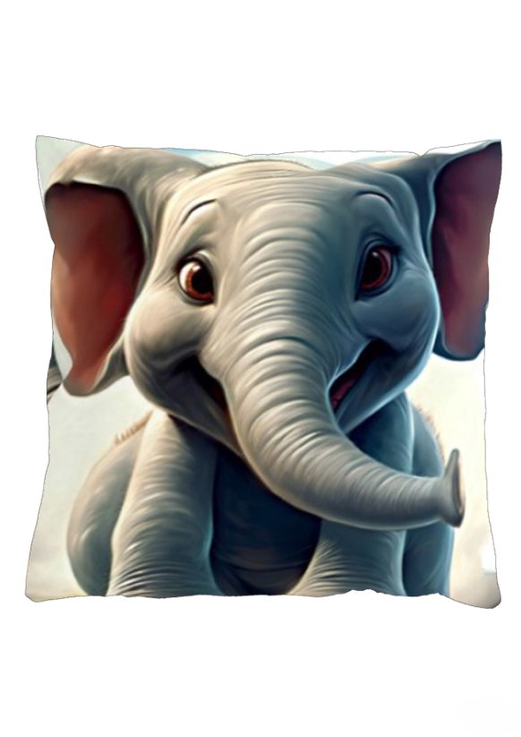Povlak na polštář 40x40 na zip velur slůně