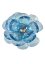 Ozdobná spona na závěsy a záclony květinka modrá z plastu