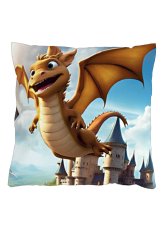 Povlak na polštář 40x40 na zip velur Dráček