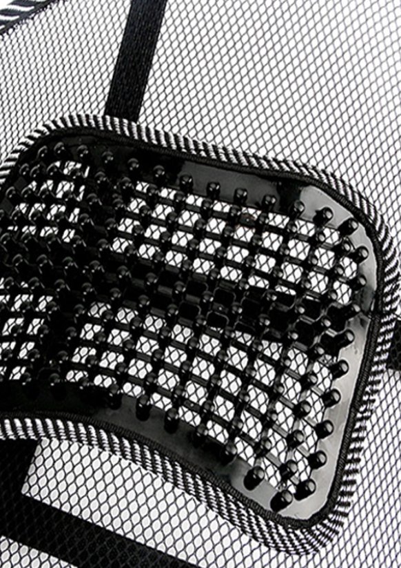 Masážní ergonomická opěrka zad na židli detail