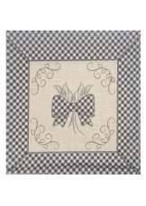 Dekorační povlak na polštář 40x40 na zip velur - mašle béžová