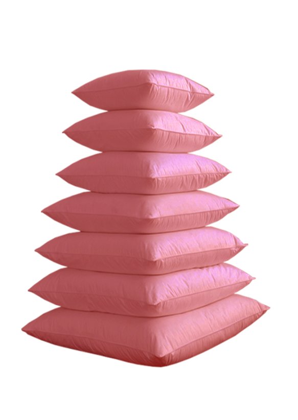 Přírodní polštář Eco 100% peří 50x70cm na spaní růžová sypka 900g