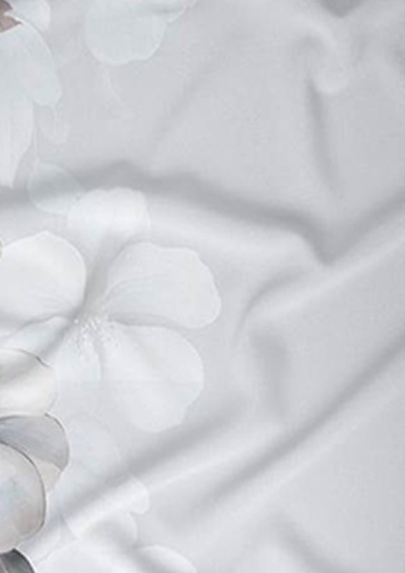 Flanelové povlečení 140x200 + 70x90 - Šípková růže  na šedém detail