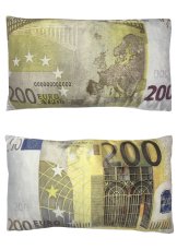 Dekorační polštář bankovka 200 Eur 30x50cm