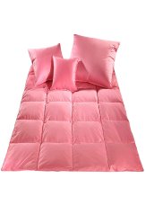Přírodní péřová přikrývka 140x200 3000g prošitá růžová