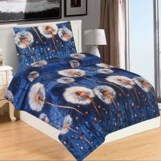 Mikroplyšové povlečení 140x200 + 70x90cm - Pampeliška modrá