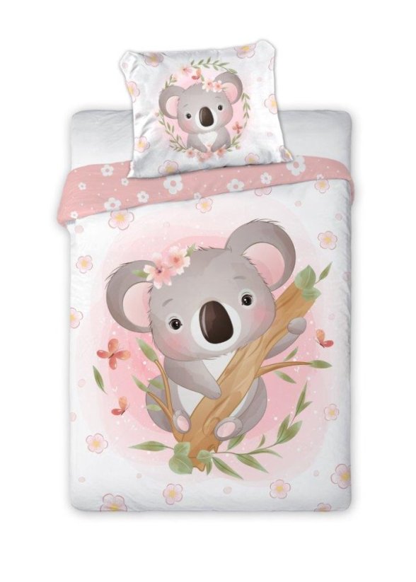 Dětské povlečení zvířátka 100x135+40x60cm - Koala