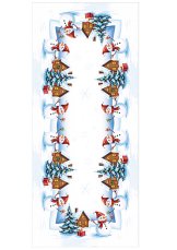 Vánoční ubrus/prostírání 30x45cm - Sněhuláci modrý Vánoční ubrus/prostírání 30x45cm - Sněhuláci modrý