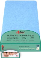 Nepropustné froté prostěradlo s gumičkou 90x200 modré