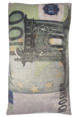 Dekorační polštář bankovka 100 Eur 30x50cm 1