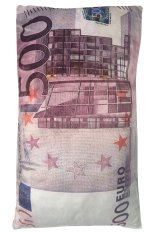 Dekorační polštář bankovka 500 Eur 30x50cm 1