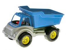 Plastové auto nákladní modré 30cm na volný chod