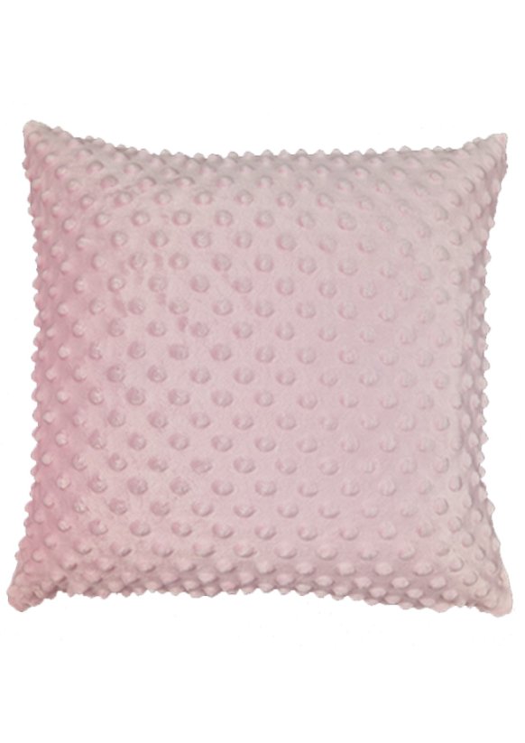 Povlak na polštář 40x40 na zip Minky růžový