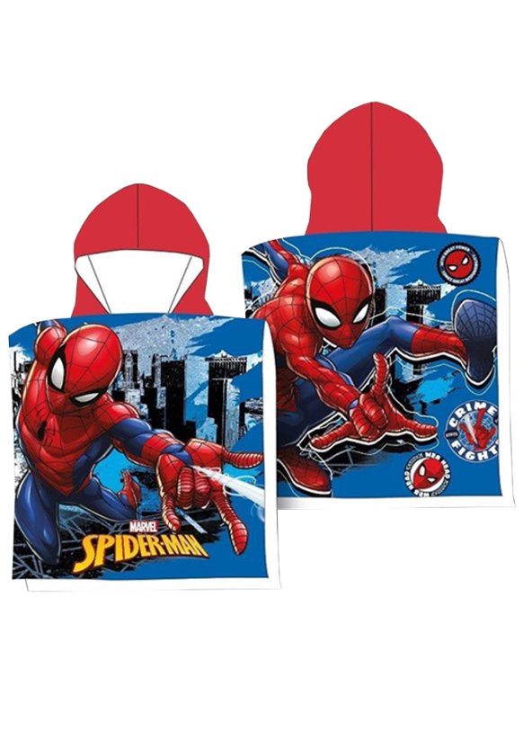 Dětská osuška, pončo s kapucí  50x110 Marvel - Spiderman