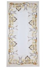 Velikonoční ubrus, štola na stůl s motivem zajíčků a domečků a vajíček. 120x60cm. Velikonoční ubrus, štola na stůl s motivem zajíčků a domečků a vajíček. 120x60cm.
