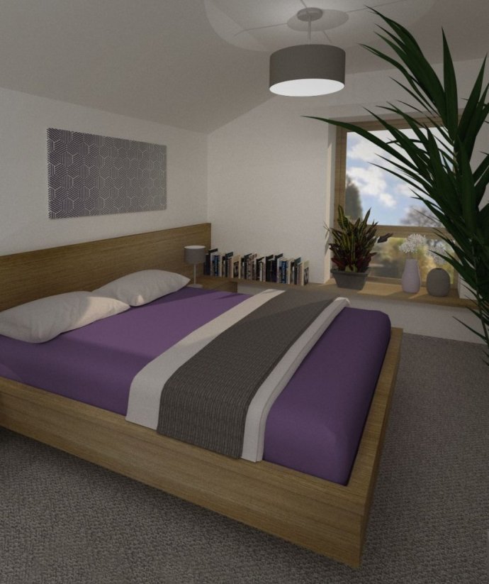 Prostěradlo froté 180x200 s gumičkou fialové 4sleep