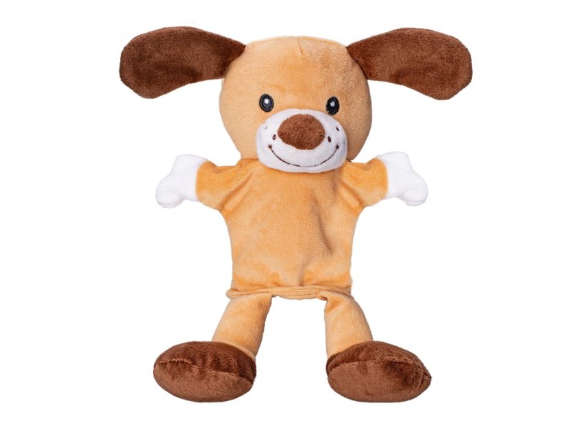 Maňásek zvířátko 25cm - pejsek hnědý