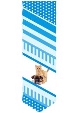 Panelový závěs dětský 50x160cm - Pes a kočka modrá