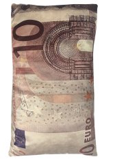 Dekorační polštář bankovka 10 Eur 30x50cm 1