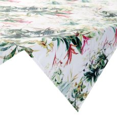 Ubrus na stůl 85x85cm - Garden listy zelené na bílém Ubrus na stůl 85x85cm - Garden listy zelené na bílém
