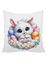 Velikonoční povlak na polštář 40x40 velurový s motivem zajíčka a vajíček Velikonoční povlak na polštář 40x40 velurový s motivem zajíčka a vajíček