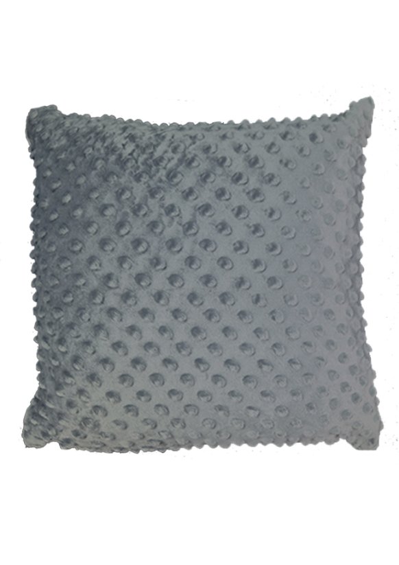 Povlak na polštář 40x40 na zip Minky tmavě šedý