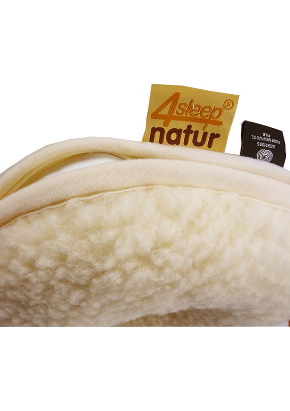 Podkova, polštář z ovčí vlny na zip NATUR