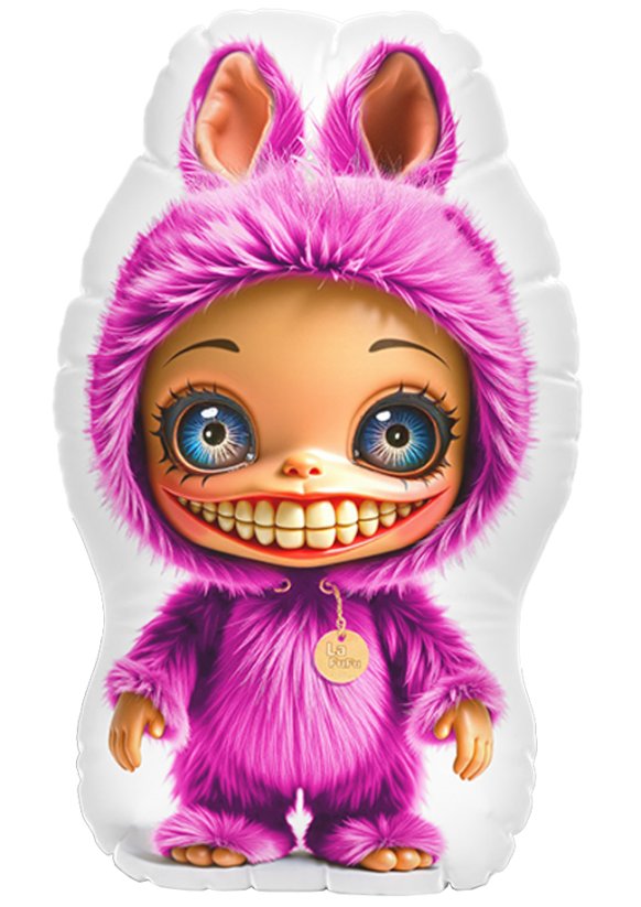 Dekorační polštář Labubi - růžový