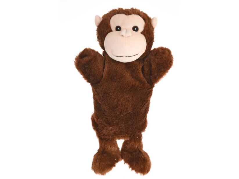 Plyšový maňásek zvířátko 25cm - opička hnědá