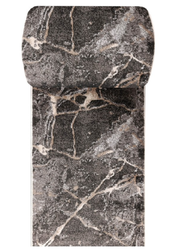 moderní koberec běhoun v šedém odstínu o šíři 60cm.