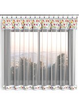 Hotová záclona 300x140cm - Květiny barevné