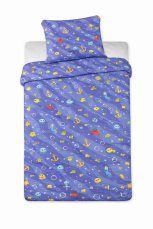 Dětské povlečení s hotelovým uzávěrem 100x135 + 40x60 cm - Mořský svět modrý