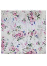 Dekorační krepový povlak na polštářek 40x40 - Květy jabloní na bílém