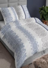 Bavlněné saténové povlečení 140x200 +70x90 - Ornamenty modro/šedé 3559 C Bavlněné saténové povlečení 140x200 +70x90 - Ornamenty modro/šedé 3559 C