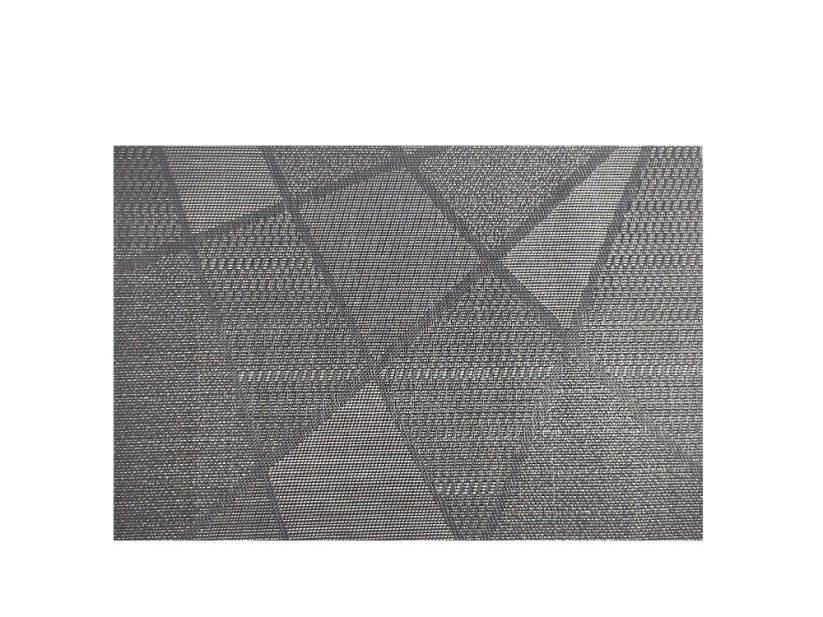 Luxusní prostírání Evita 30x45cm geometrie šedočerná omnyvatelné