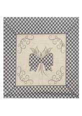 Dekorační povlak na polštář 40x40 na zip velur - mašle béžová