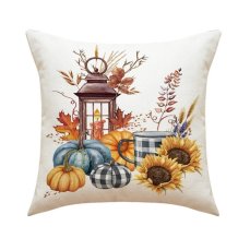 Dekorační povlak 45x45cm - Podzim lucerna a dýně 108