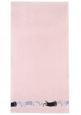 Dětský froté ručník 30x50cm kočky světle růžové