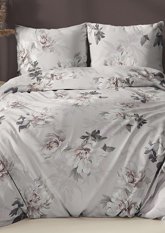 Bavlněné saténové povlečení 140x200 +70x90 - Pivoňka květy béžové 5067 C Bavlněné saténové povlečení 140x200 +70x90 - Pivoňka květy béžové 5067 C