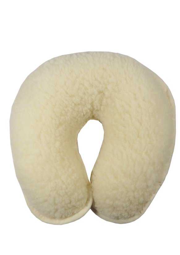 polštář z ovčí vlny NATUR -podkova na zip